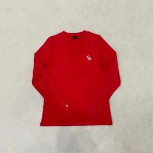 chrome hearts waffle knit embroidered long sleeve top